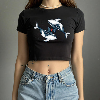 Orca Whale Baby Tee | 90s style Clothing ywd4kc-br.myshopify.com