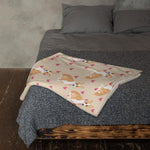 Pembroke Welsh Corgi Blanket With Hearts ywd4kc-br.myshopify.com