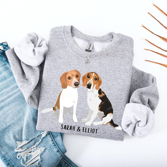 Personalized Beagle Dog Sweatshirt & T-Shirt ywd4kc-br.myshopify.com