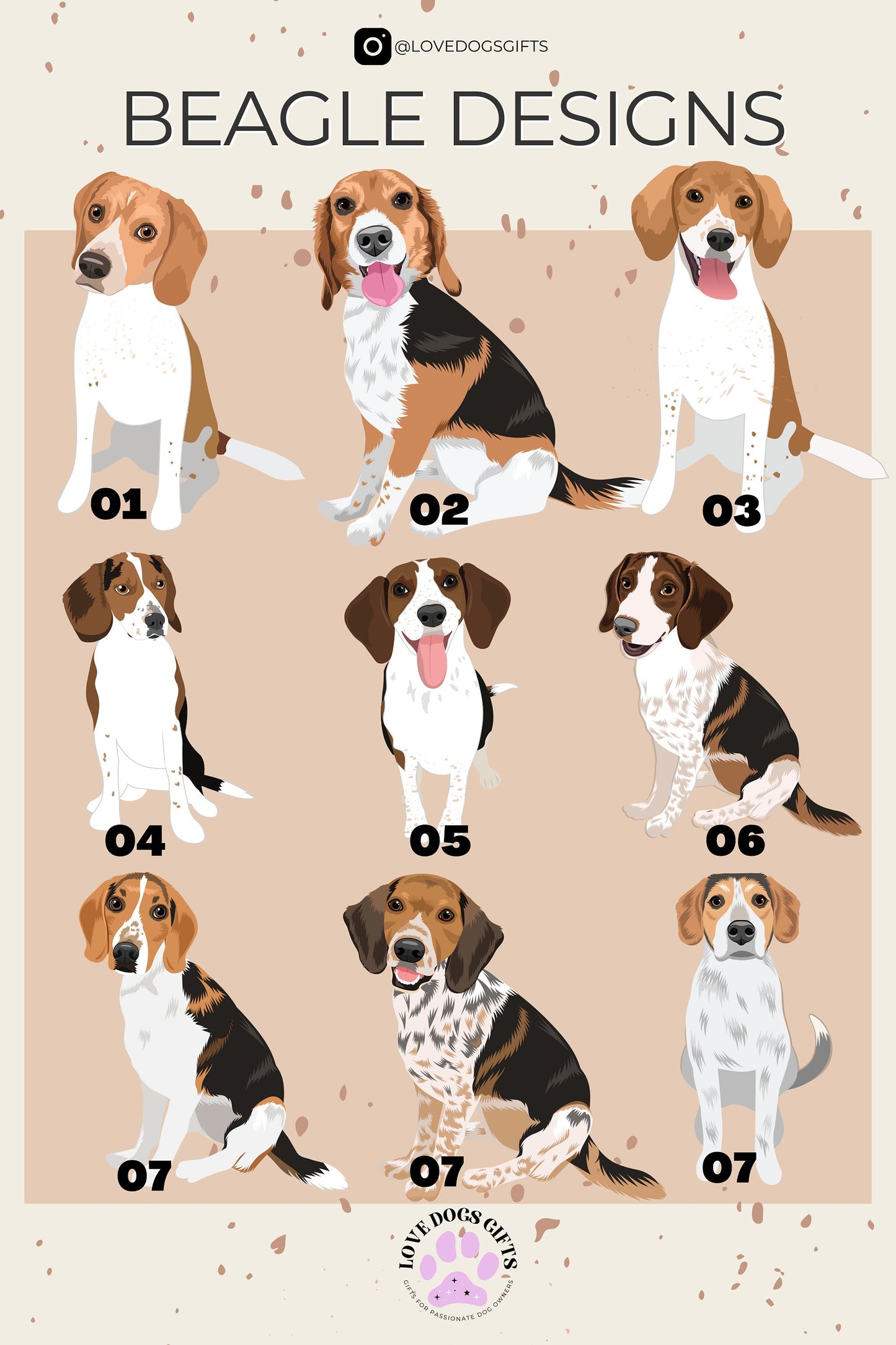 Personalized Beagle Dog Sweatshirt & T-Shirt ywd4kc-br.myshopify.com