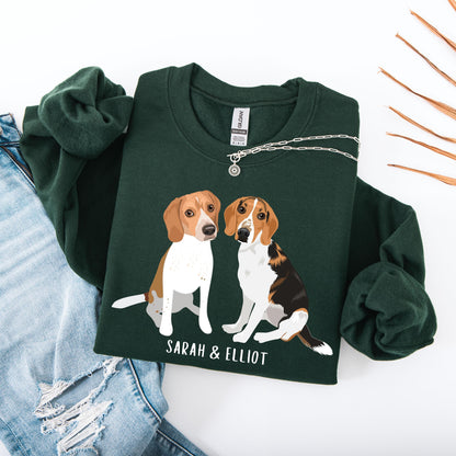 Personalized Beagle Dog Sweatshirt & T-Shirt ywd4kc-br.myshopify.com