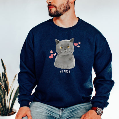 Personalized British Shorthair Cat Sweatshirt ywd4kc-br.myshopify.com