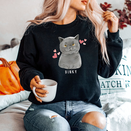 Personalized British Shorthair Cat Sweatshirt ywd4kc-br.myshopify.com