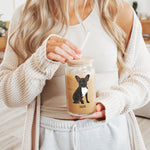 Personalized French Bulldog Tumbler Glass ywd4kc-br.myshopify.com