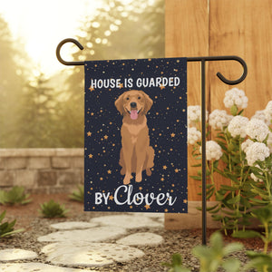 Personalized Golden Retriever Garden Flag | House Is Guarded By Dog ywd4kc-br.myshopify.com