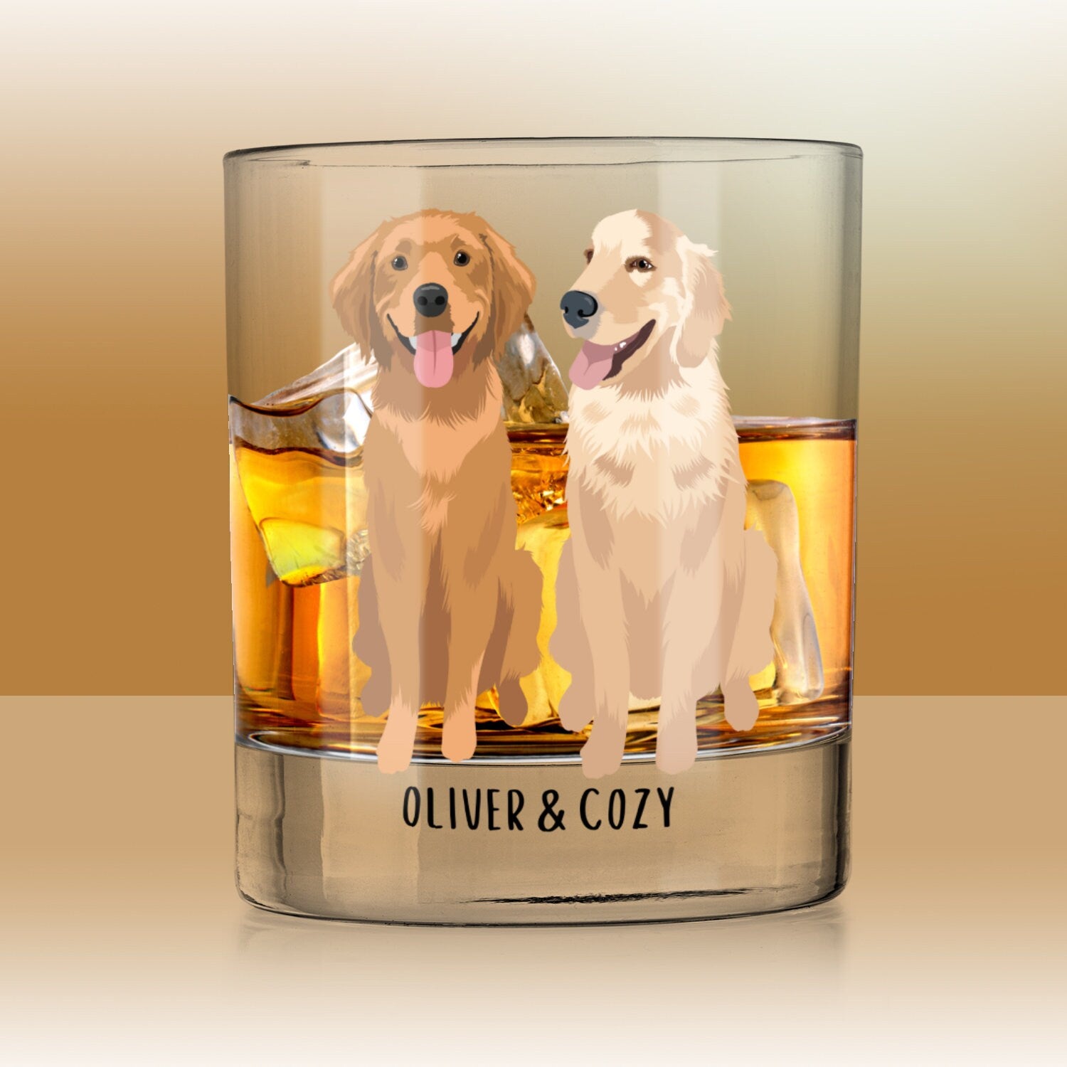 Personalized Golden retriever whiskey gift ywd4kc-br.myshopify.com