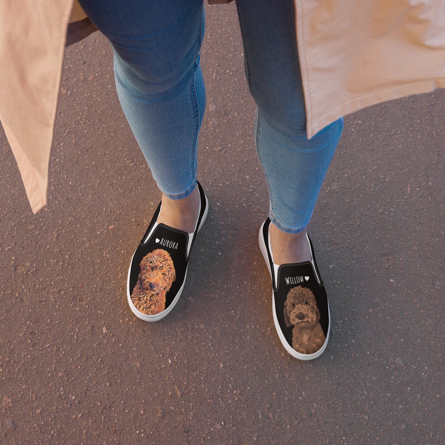 Personalized Goldendoodle Shoes For Women | Size US 5 to 12 ywd4kc-br.myshopify.com