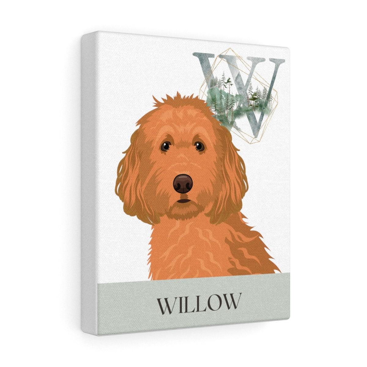 Personalized Goldendoodle Wall Art Canva ywd4kc-br.myshopify.com