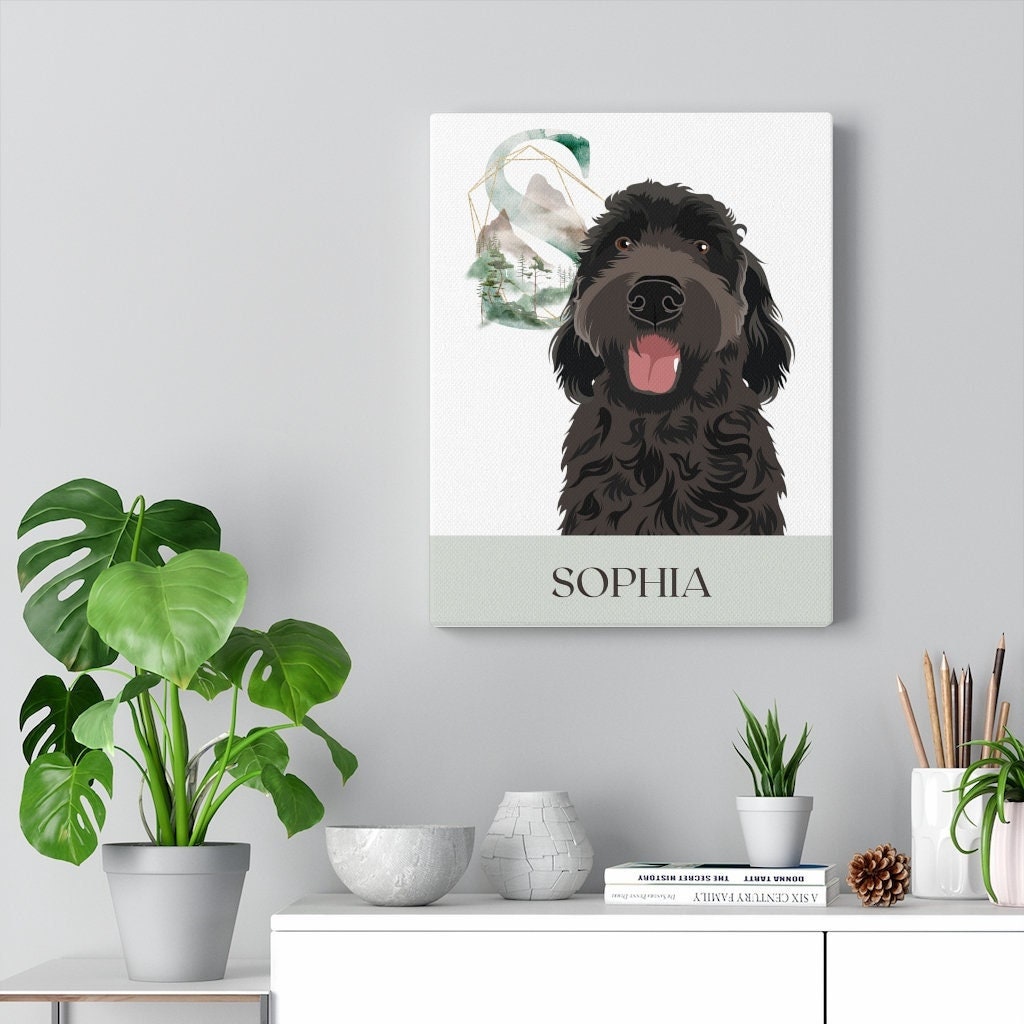 Personalized Goldendoodle Wall Art Canva ywd4kc-br.myshopify.com