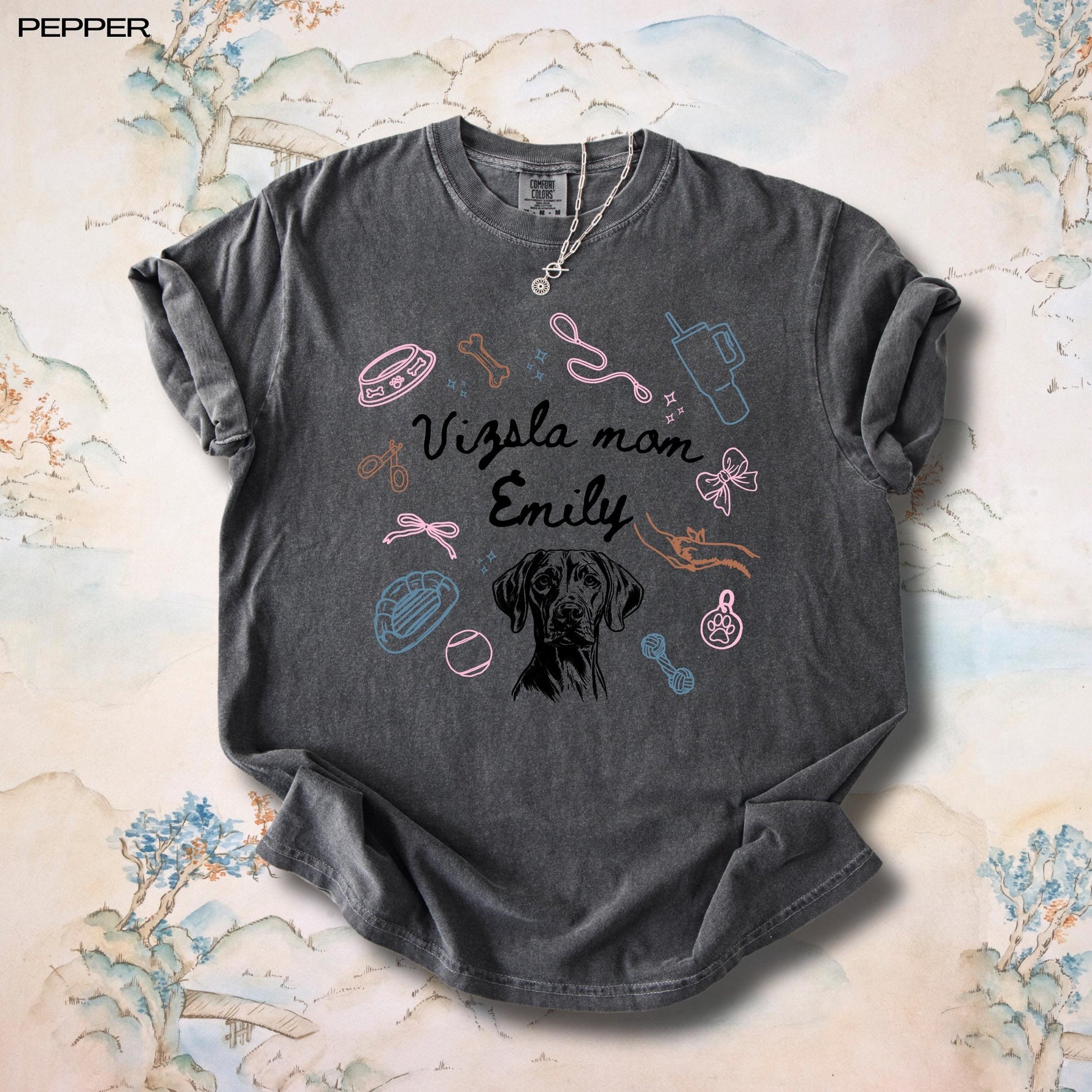 Personalized Hungarian Vizsla Dog Mom Shirt ywd4kc-br.myshopify.com