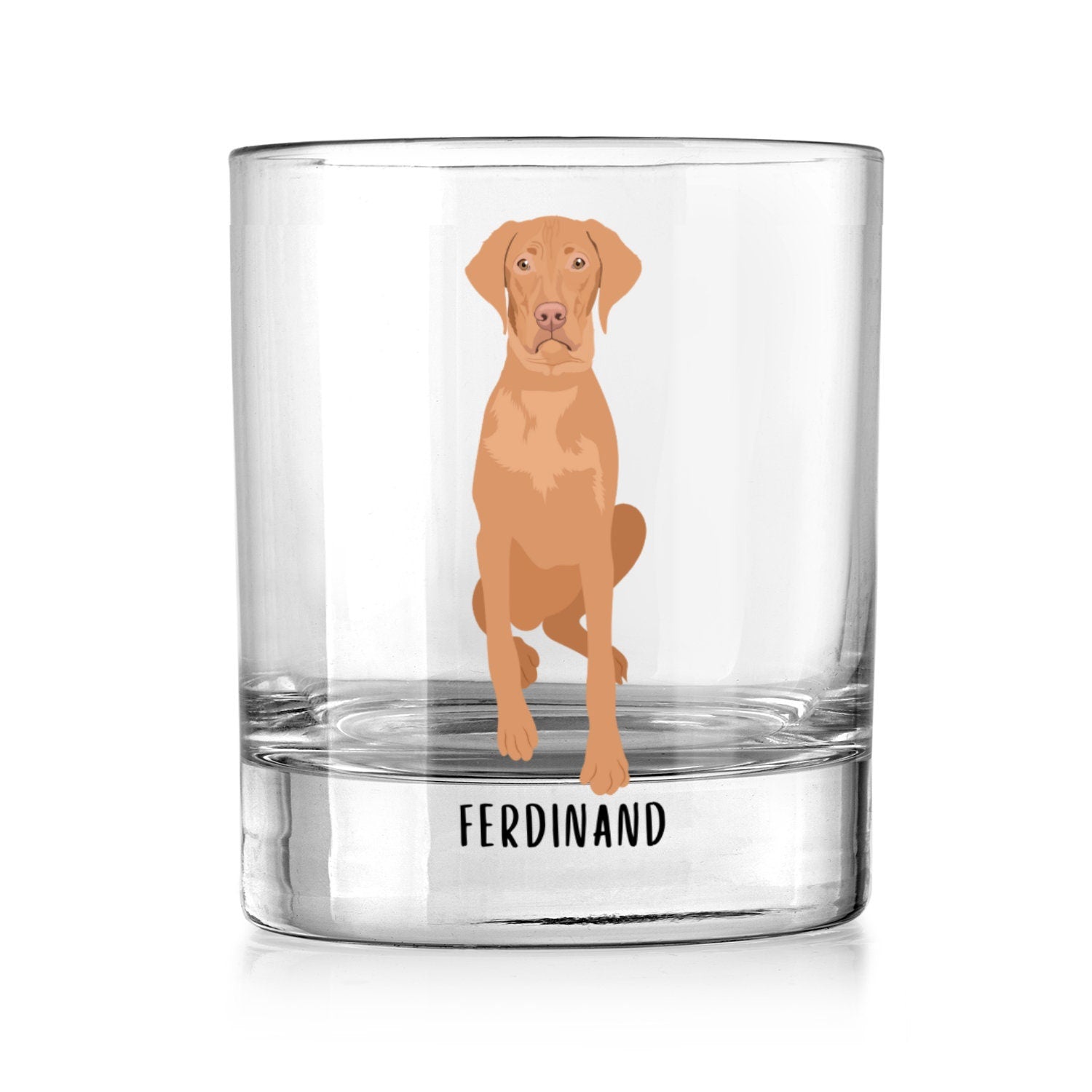 Personalized Hungarian Vizsla Whiskey Glass ywd4kc-br.myshopify.com