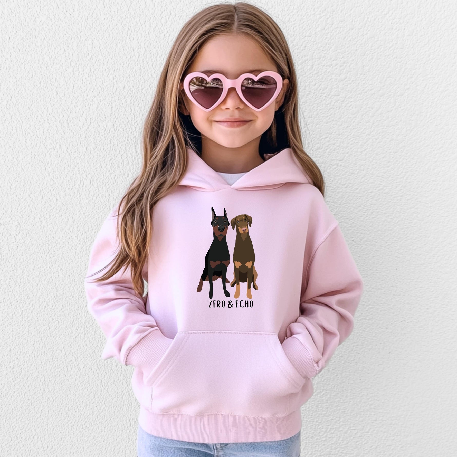 Personalized Kids Doberman Hoodie ywd4kc-br.myshopify.com