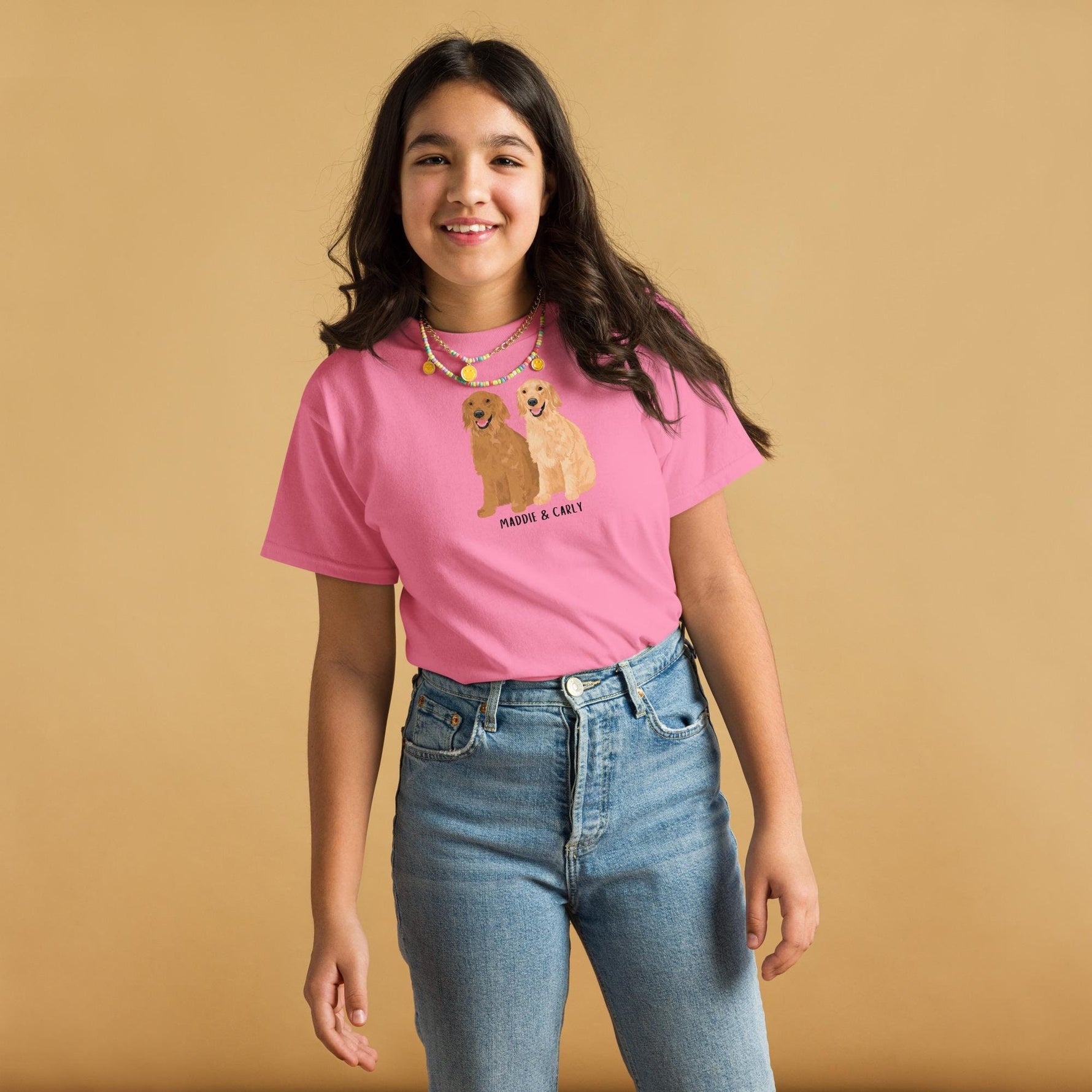 Personalized Kids Golden Retriever shirt ywd4kc-br.myshopify.com