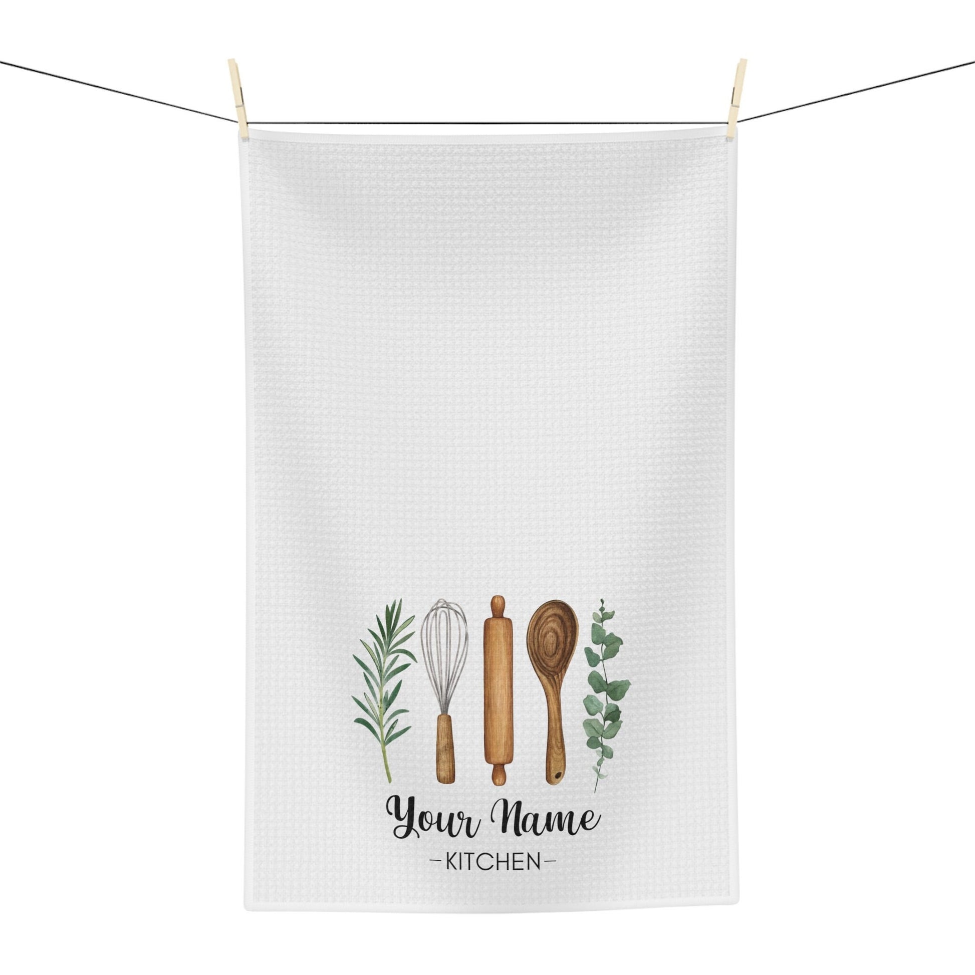 Personalized Kitchen Towel With Utensils ywd4kc-br.myshopify.com