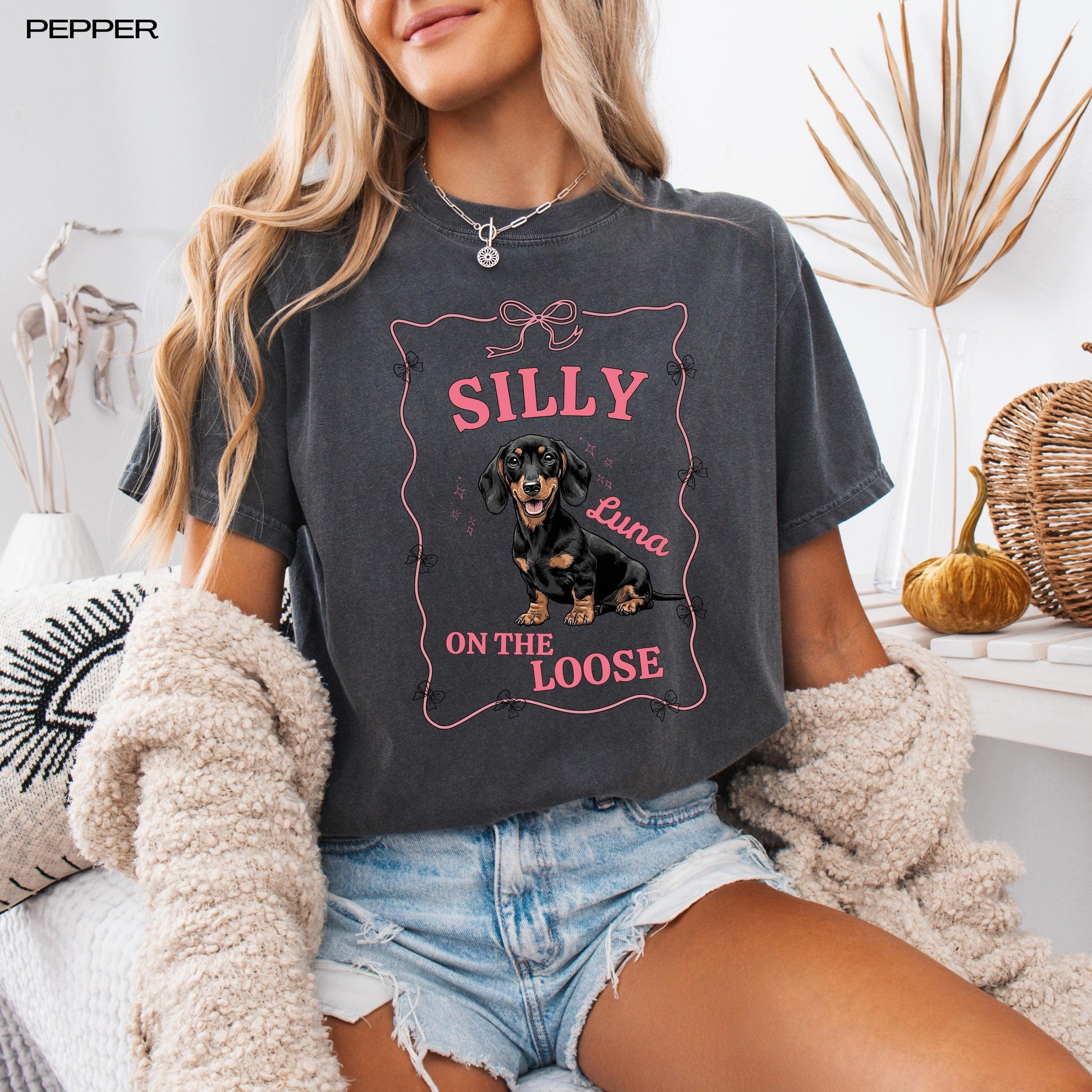 Personalized Silly Dachshund On The Loose Shirt ywd4kc-br.myshopify.com