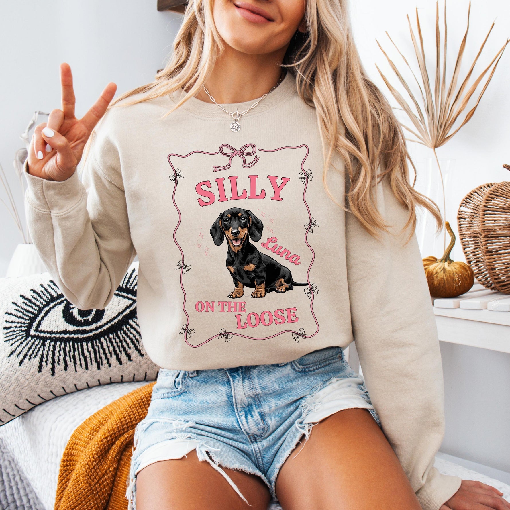 Personalized Silly Dachshund On The Loose Shirt ywd4kc-br.myshopify.com