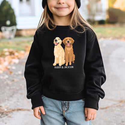 Personalized Youth Golden Retriever Sweatshirt ywd4kc-br.myshopify.com