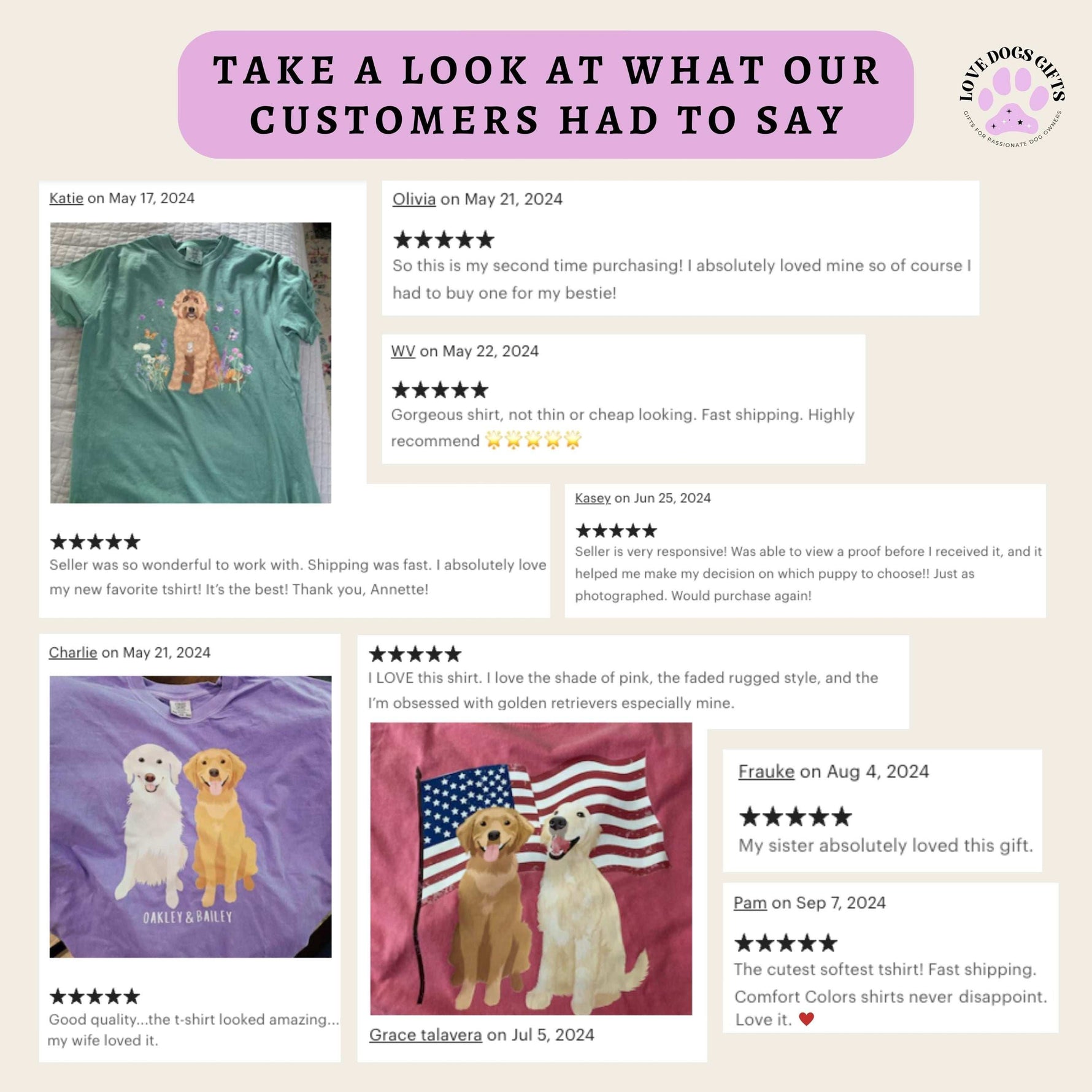 Pink Flowers Golden Retriever Shirt ywd4kc-br.myshopify.com