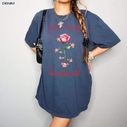 Pink Rose Art Nouveau Shirt ywd4kc-br.myshopify.com