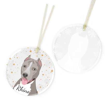 Pitbull Christmas Ornament | Personalized | Glass ywd4kc-br.myshopify.com