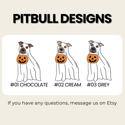 Pitty Please Give Me Some Treats Sweatshirt | Halloween Ghost Pitbull ywd4kc-br.myshopify.com