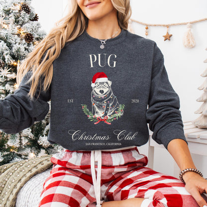 Pug Christmas Club Sweatshirt ywd4kc-br.myshopify.com