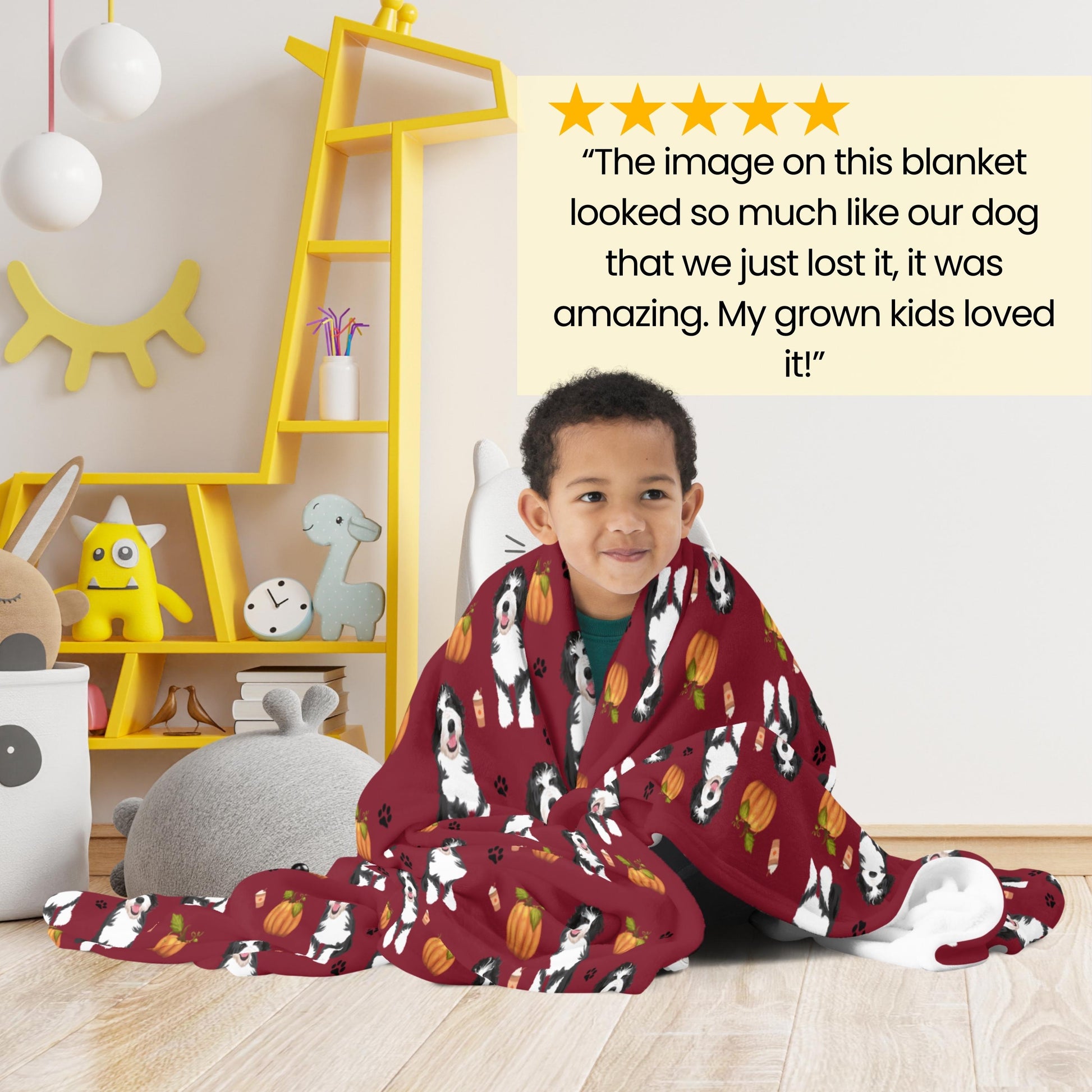 Pumpkin Fall Bernedoodle Blanket | Doodle Gifts ywd4kc-br.myshopify.com