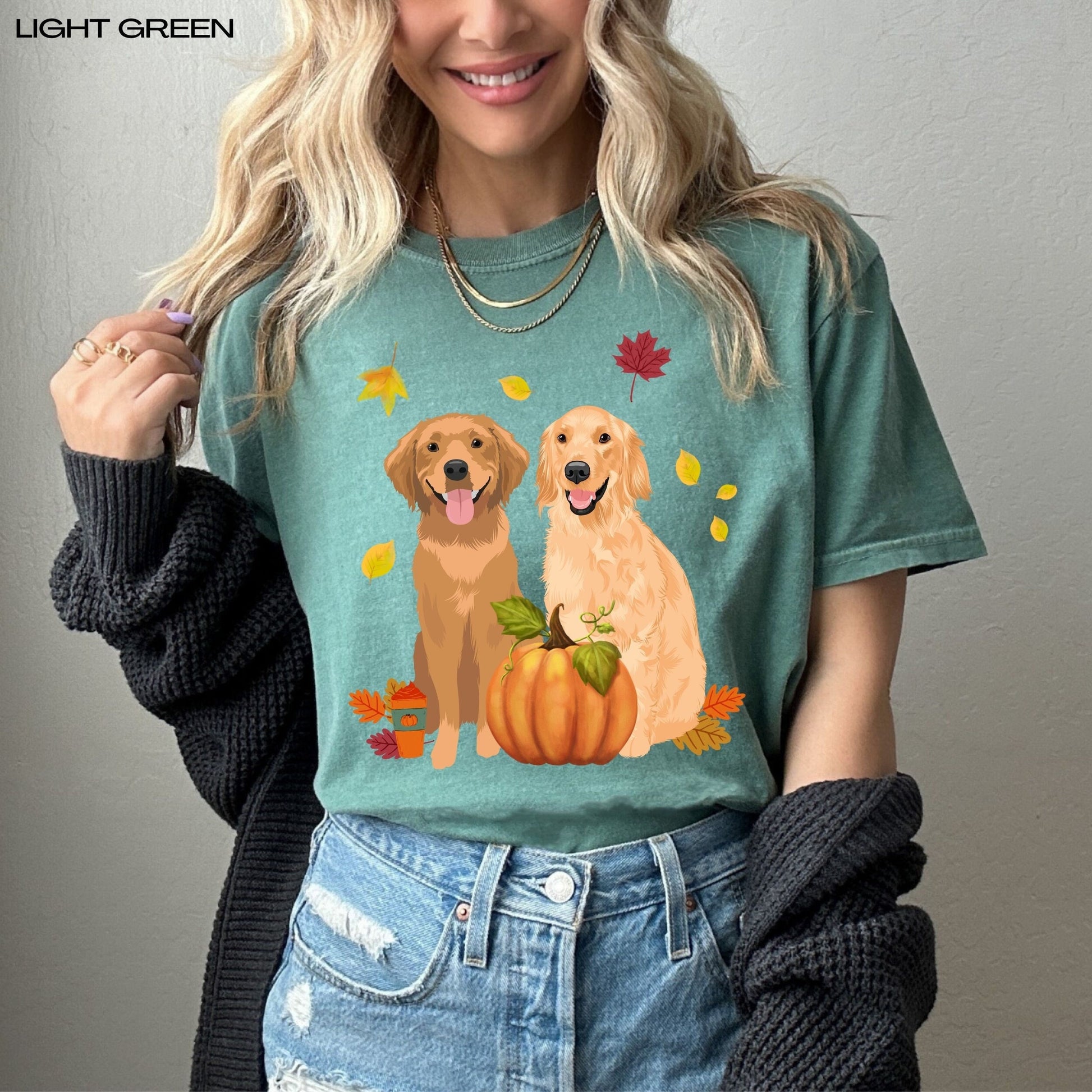 Pumpkin Golden Retriever Shirt ywd4kc-br.myshopify.com