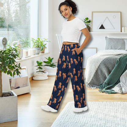 Red Doodle Pajama Pants With Dog Paws ywd4kc-br.myshopify.com