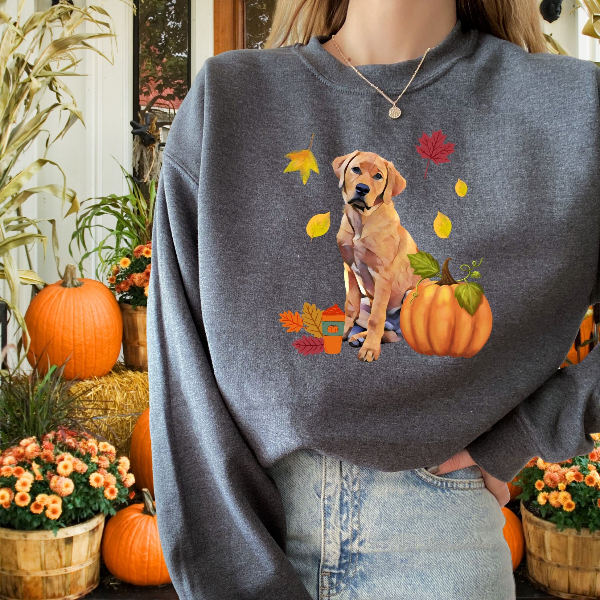 Red Fox Labrador Fall Sweatshirt, Labrador Retriever Gifts, Red Fox Labrador Mom, Christmas Stocking Stuffer, Fox Red Labrador Shirt ywd4kc-br.myshopify.com