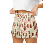 Red Golden Doodle Pajama Shorts for Women ywd4kc-br.myshopify.com