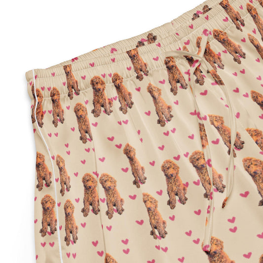 Red Golden Doodle Pajama Shorts for Women ywd4kc-br.myshopify.com