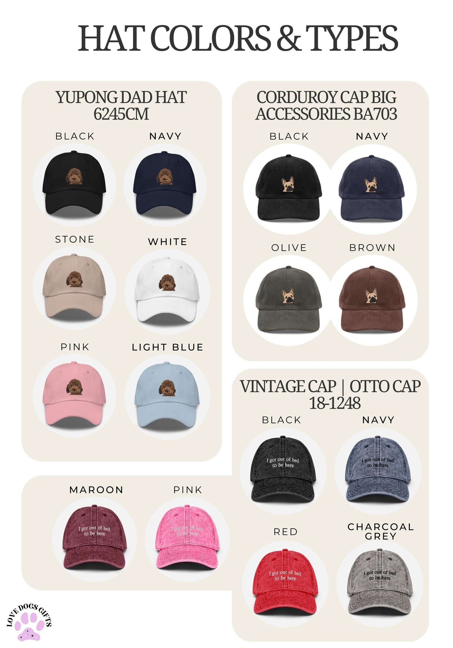 Red Goldendoodle Hat Embroidered ywd4kc-br.myshopify.com
