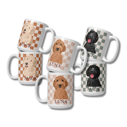 Personalized Retro Golden Doodle Mug