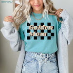 Retro Checkered Golden Mom Shirt ywd4kc-br.myshopify.com