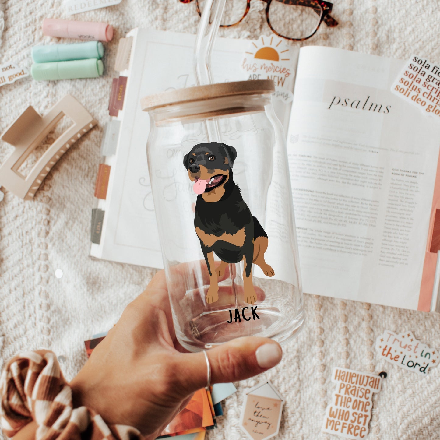 Rottweiler Tumbler Glass ywd4kc-br.myshopify.com