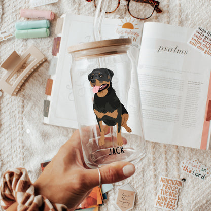 Rottweiler Tumbler Glass ywd4kc-br.myshopify.com
