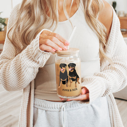 Rottweiler Tumbler Glass ywd4kc-br.myshopify.com