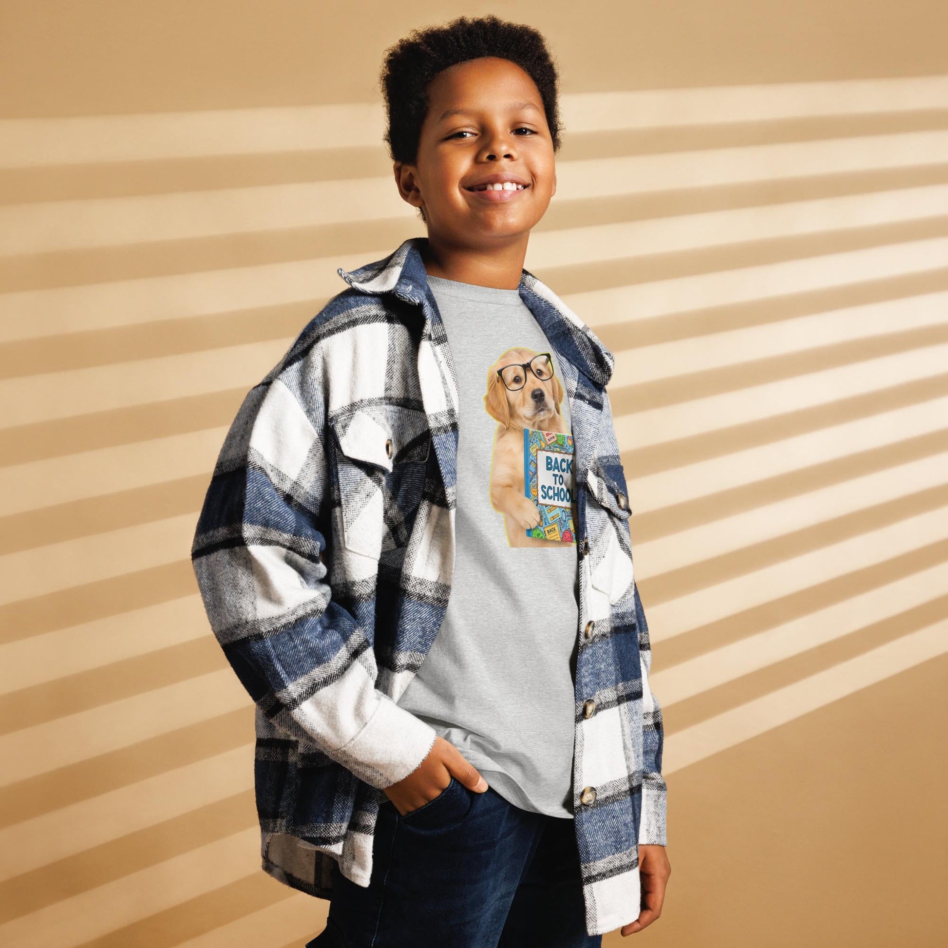 Smart Golden Puppy Back To School Youth T-Shirt ywd4kc-br.myshopify.com