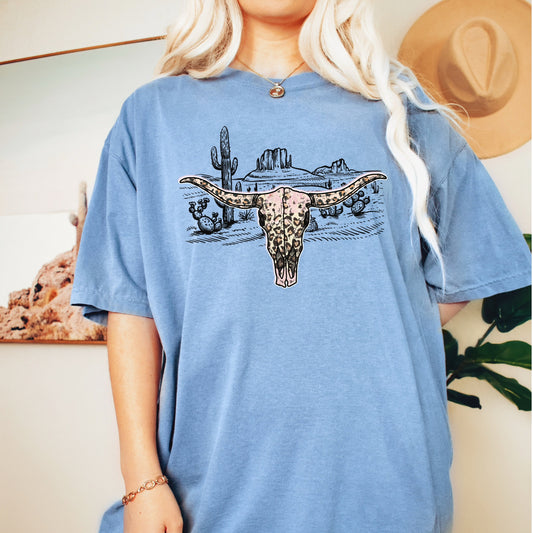 Southwestern Skull Comfort Colors T-Shirt ywd4kc-br.myshopify.com