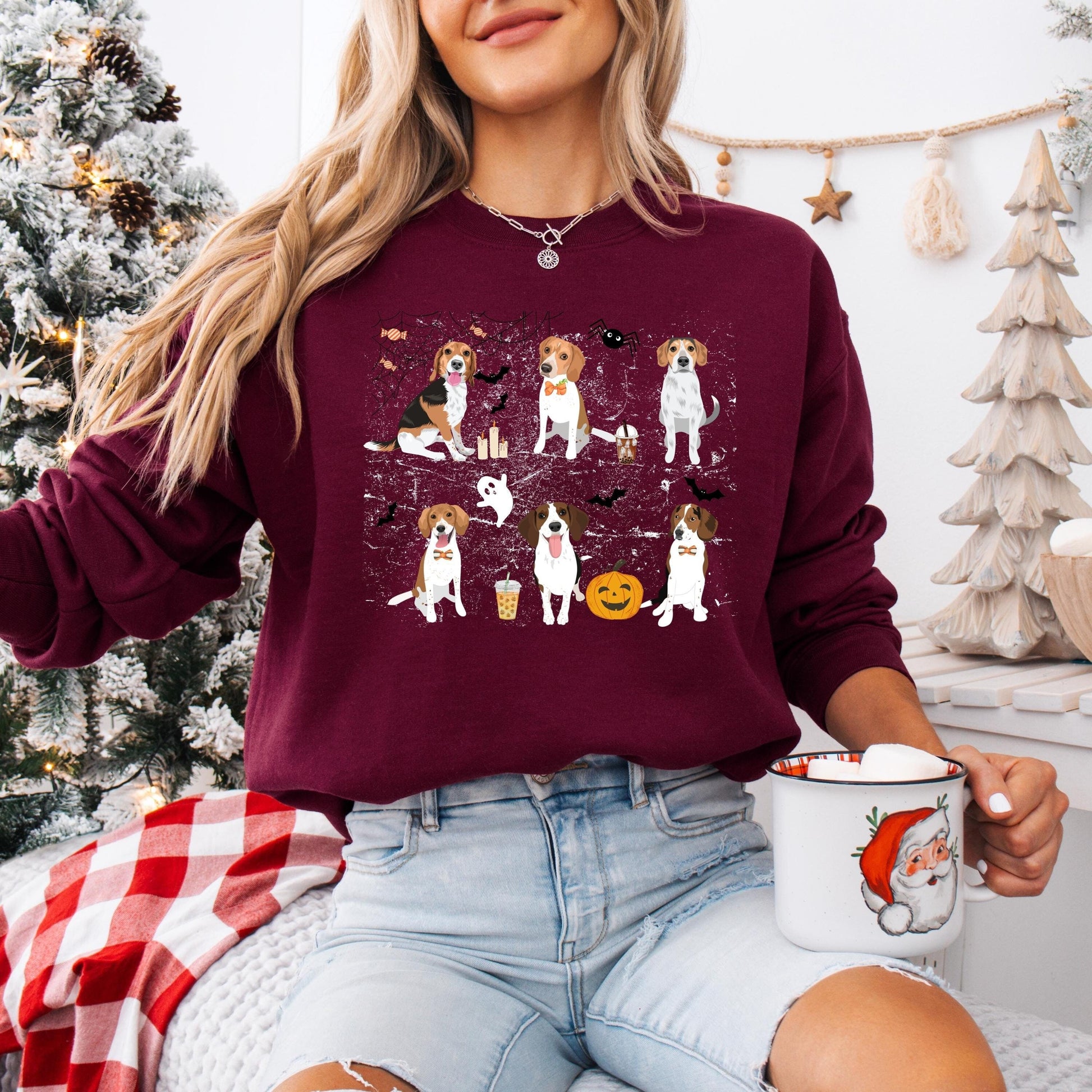 Spooky Halloween Beagle Sweatshirt ywd4kc-br.myshopify.com