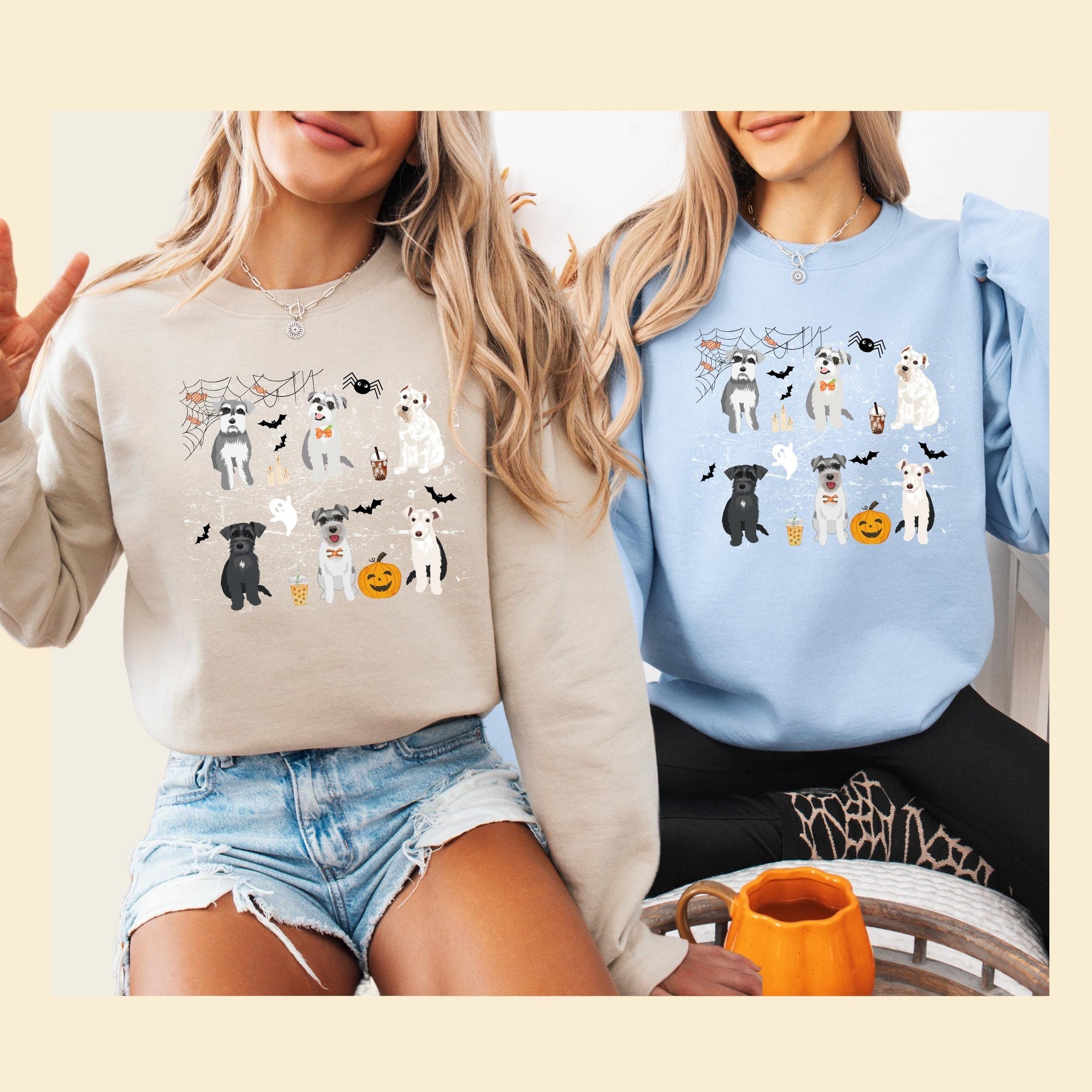 Spooky Halloween Schnauzer Sweatshirt ywd4kc-br.myshopify.com