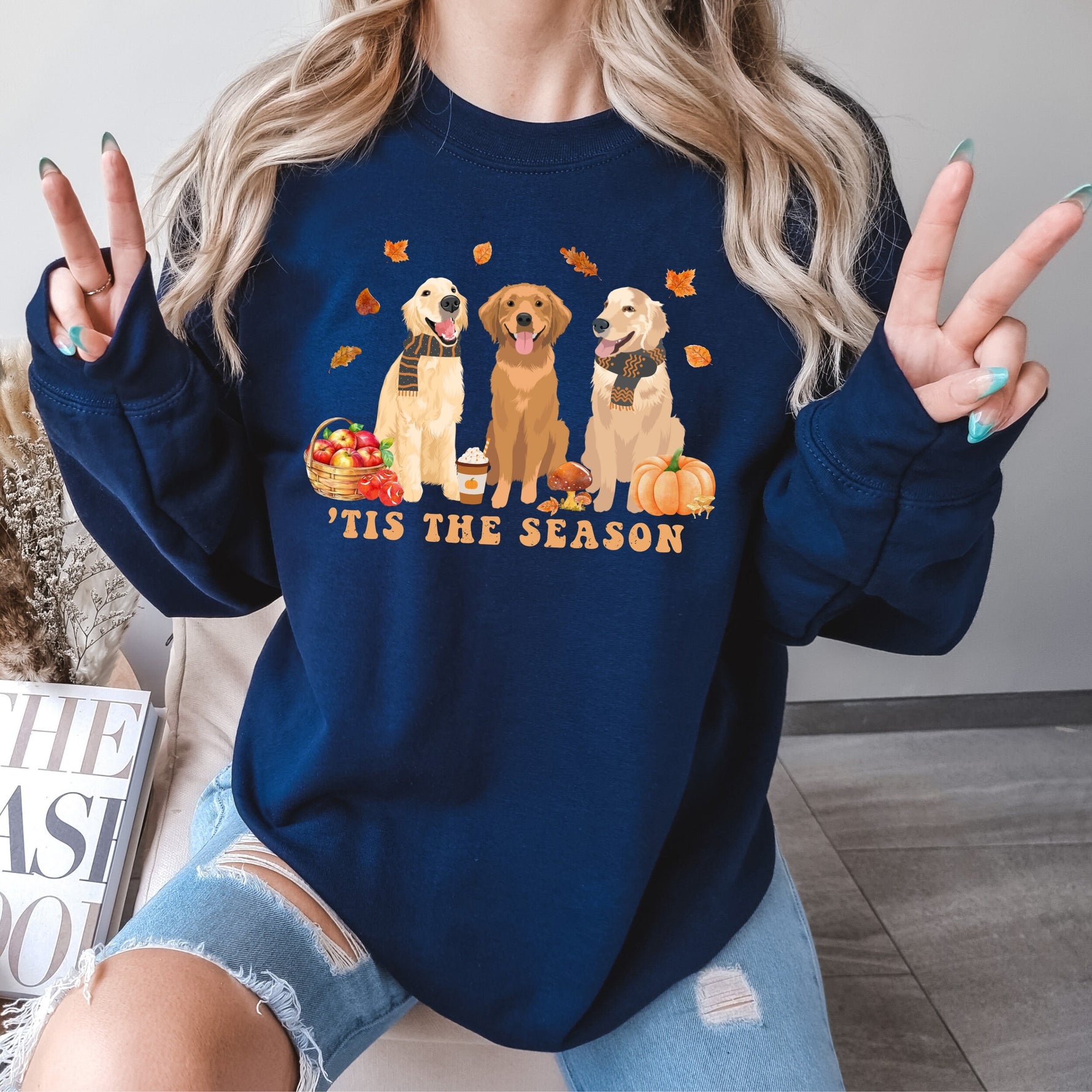 Tis The Season Golden Retriever Sweatshirt ywd4kc-br.myshopify.com
