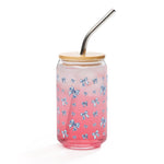 Toile De Jouy Blue Bows Tumbler Glass ywd4kc-br.myshopify.com