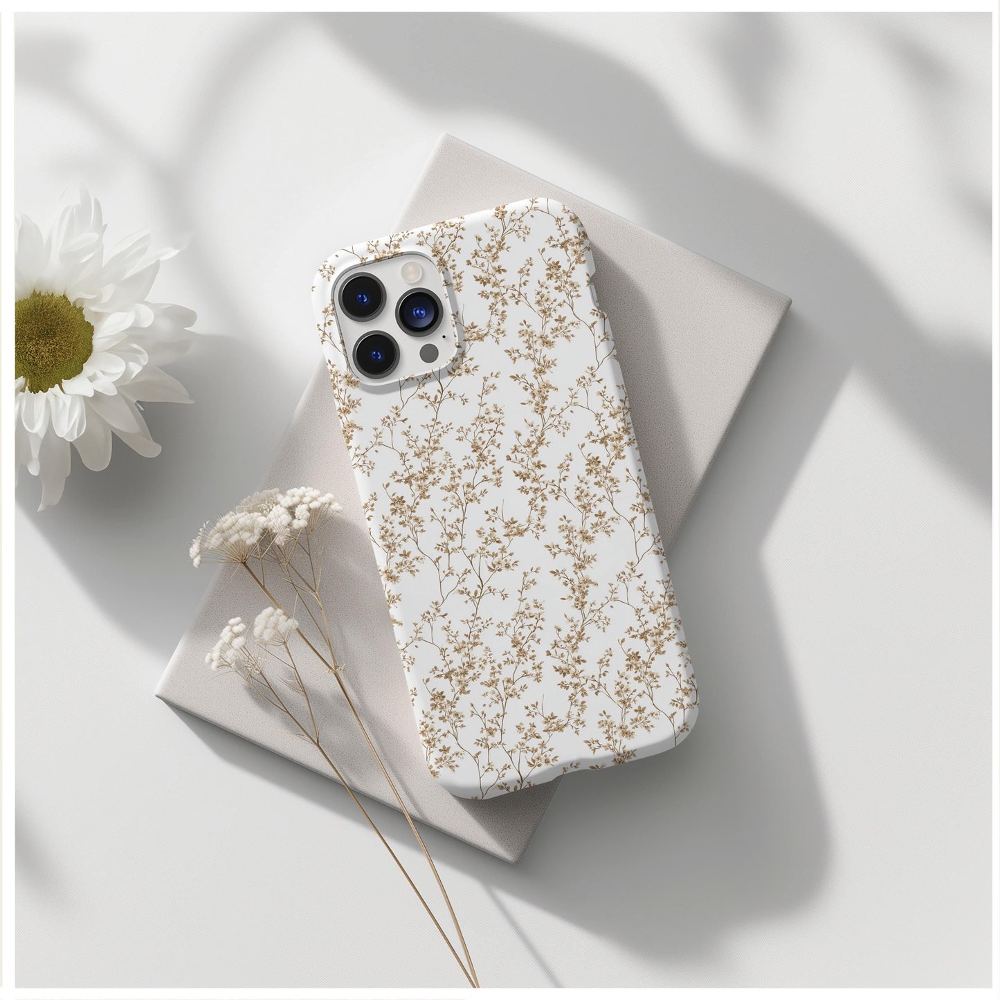 Toile De Jouy Gold Flower Phone Case | iPhone, Samsung, Pixel ywd4kc-br.myshopify.com