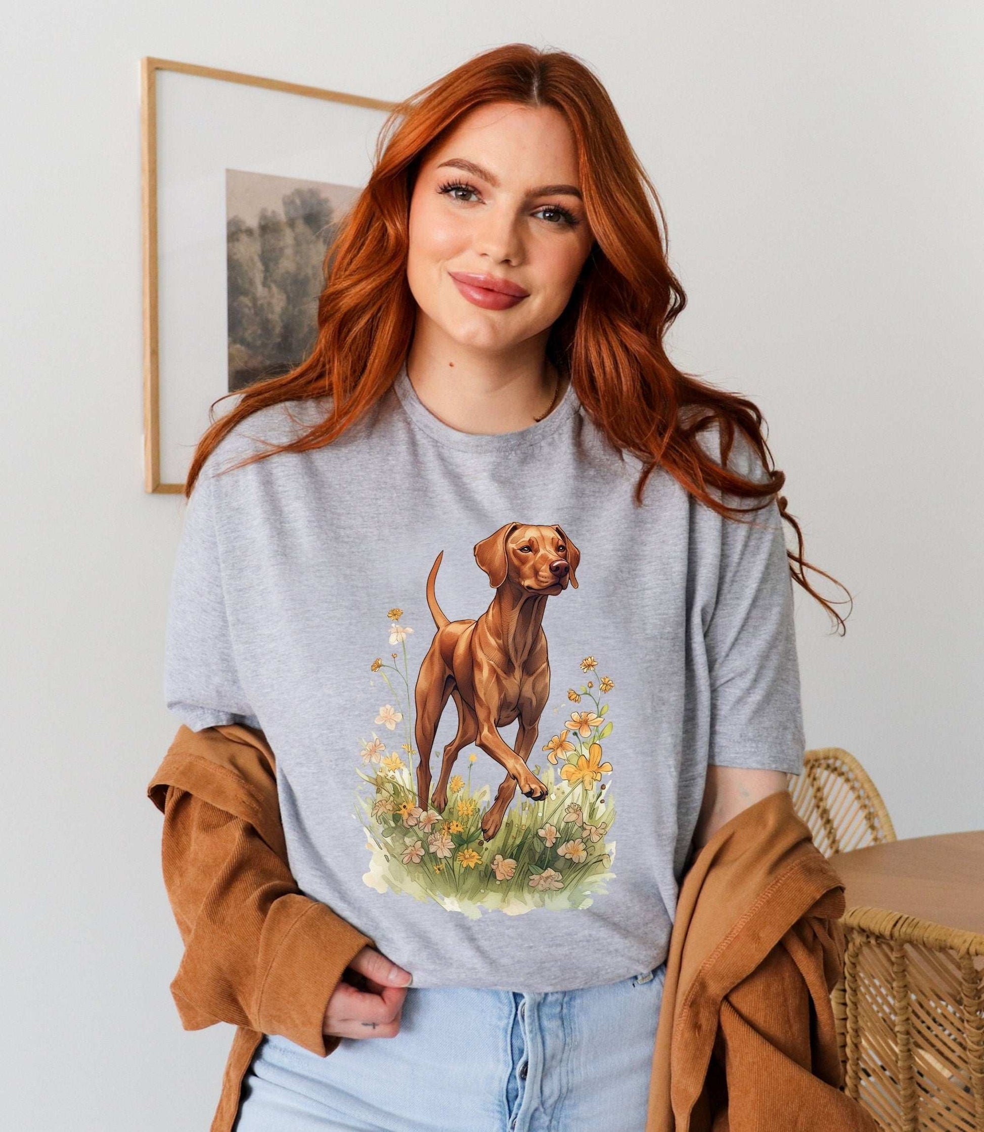 Vizsla Meadow T-Shirt ywd4kc-br.myshopify.com