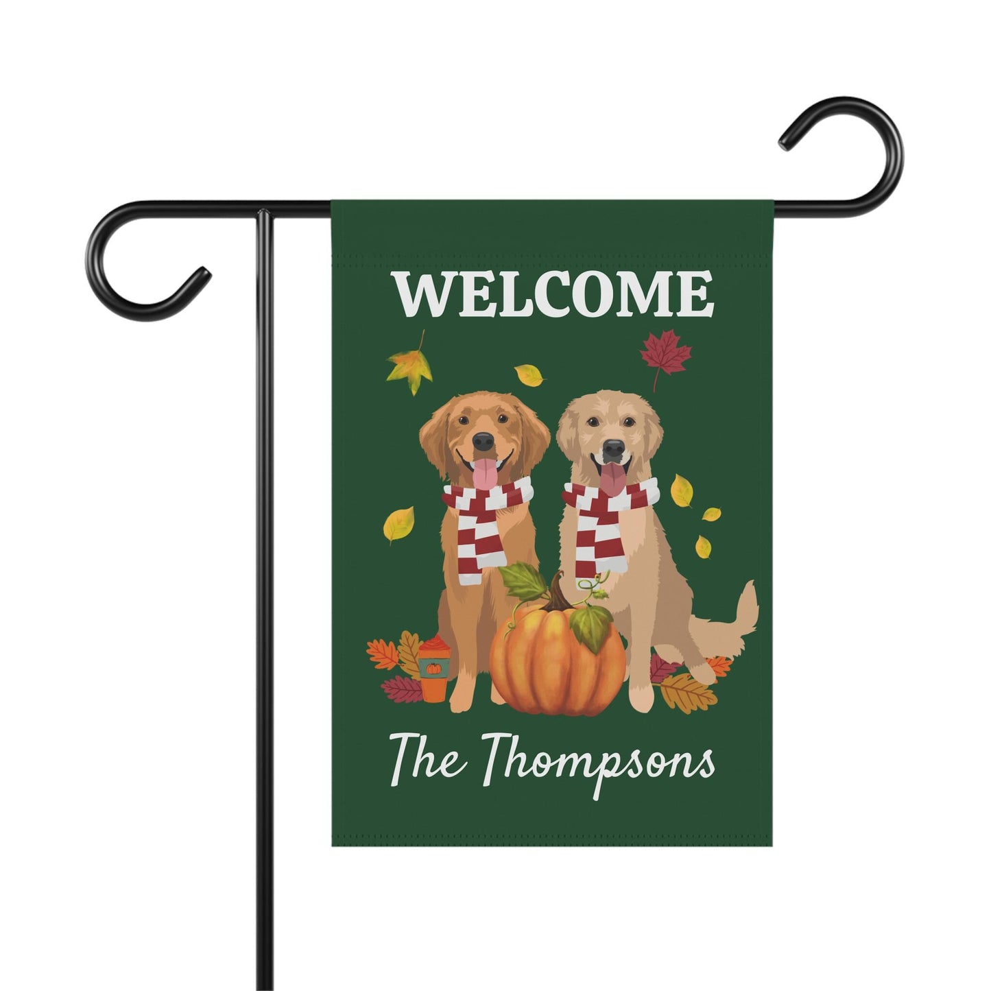 Welcome Fall Golden Retriever Garden Flag ywd4kc-br.myshopify.com