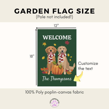 Welcome Fall Golden Retriever Garden Flag ywd4kc-br.myshopify.com
