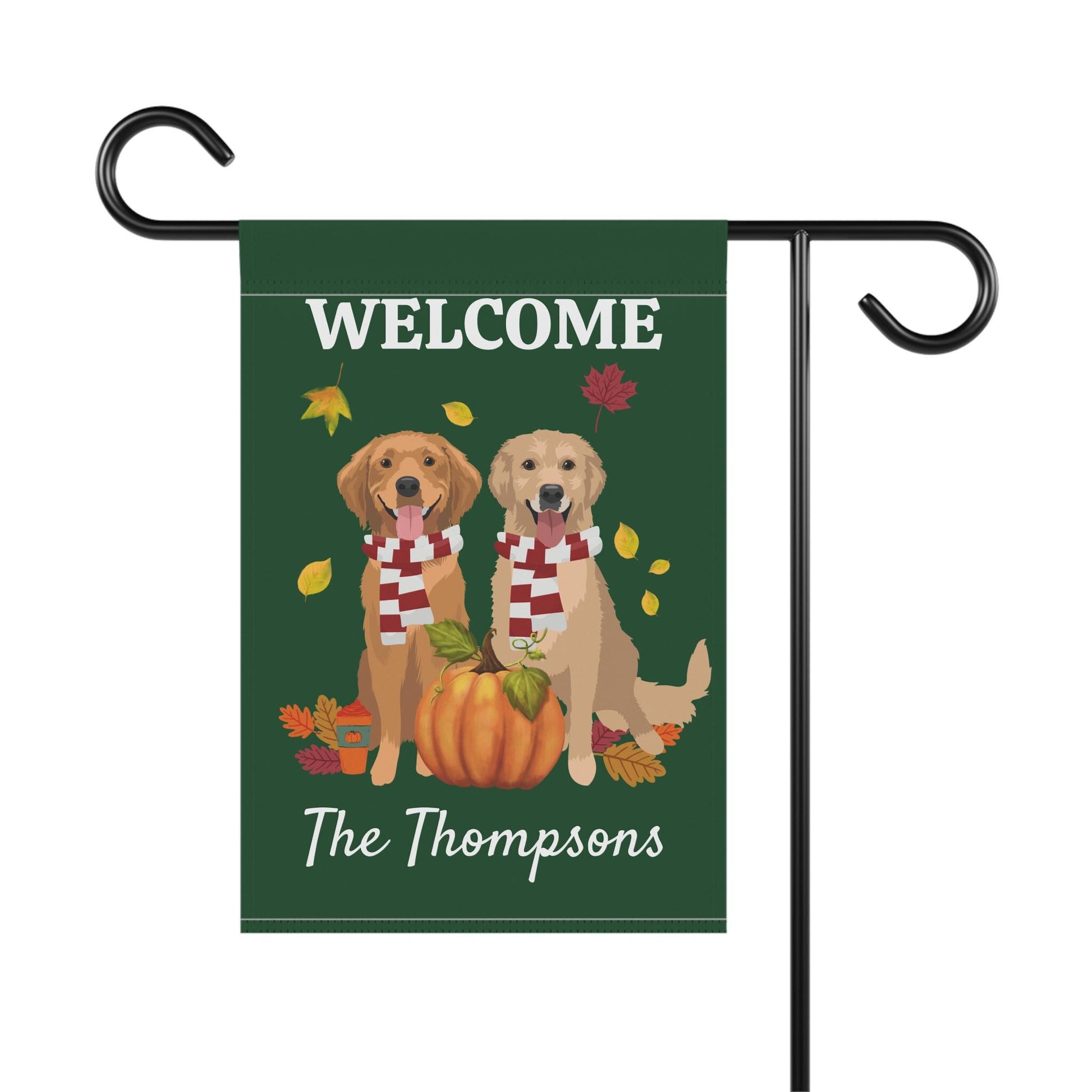 Welcome Fall Golden Retriever Garden Flag ywd4kc-br.myshopify.com