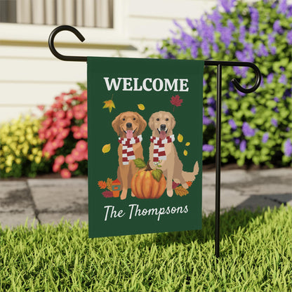 Welcome Fall Golden Retriever Garden Flag ywd4kc-br.myshopify.com
